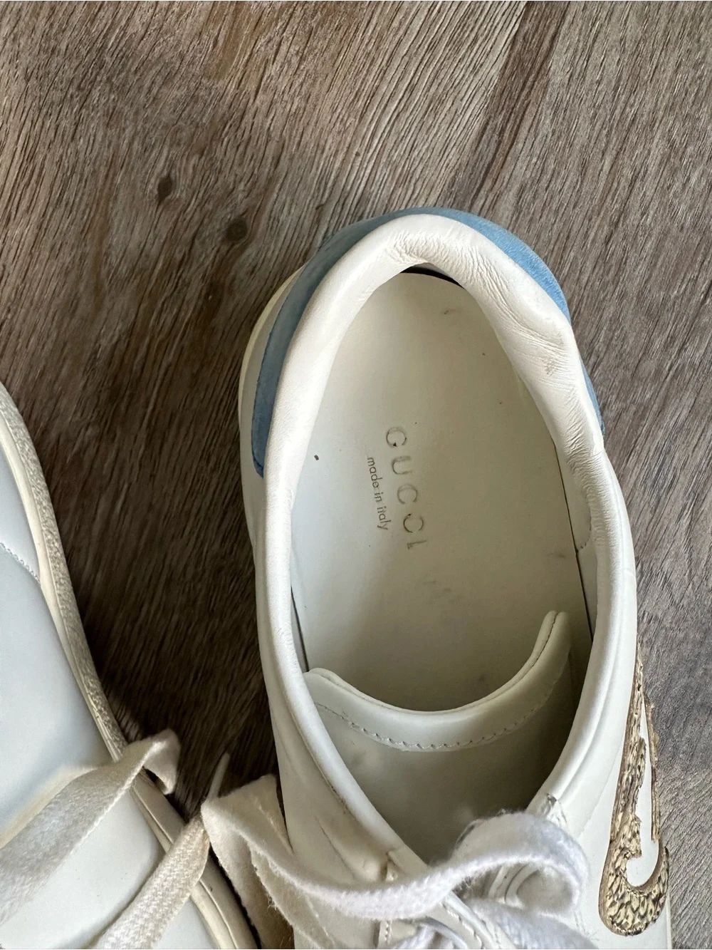 Gucci White Leather Sneakers